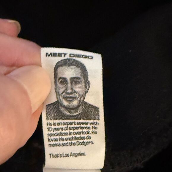 Los Angeles Apparel Alec Benjamin Flower Print Tour Black Hoodie. Unisex. - Picture 7 of 9